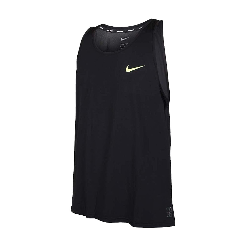 NIKE BLOCK SWOOSH成人男性無袖背心 健身 訓練 戶外運動 簡約 素色 吸汗 乾爽 透氣 快乾 彈性 黑, , large