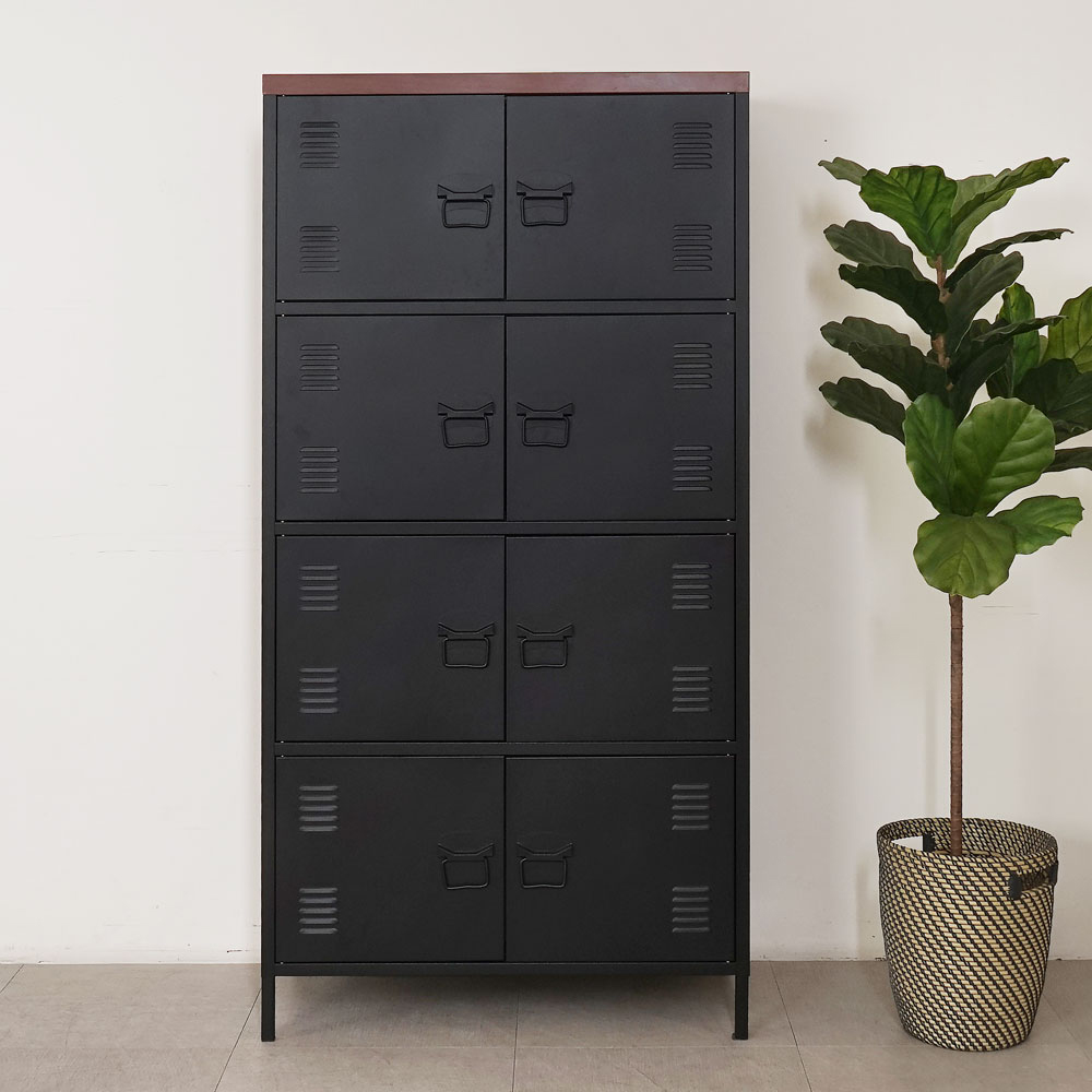 【Homelike】喜家居工業風鋼製八門置物櫃(2548), , large