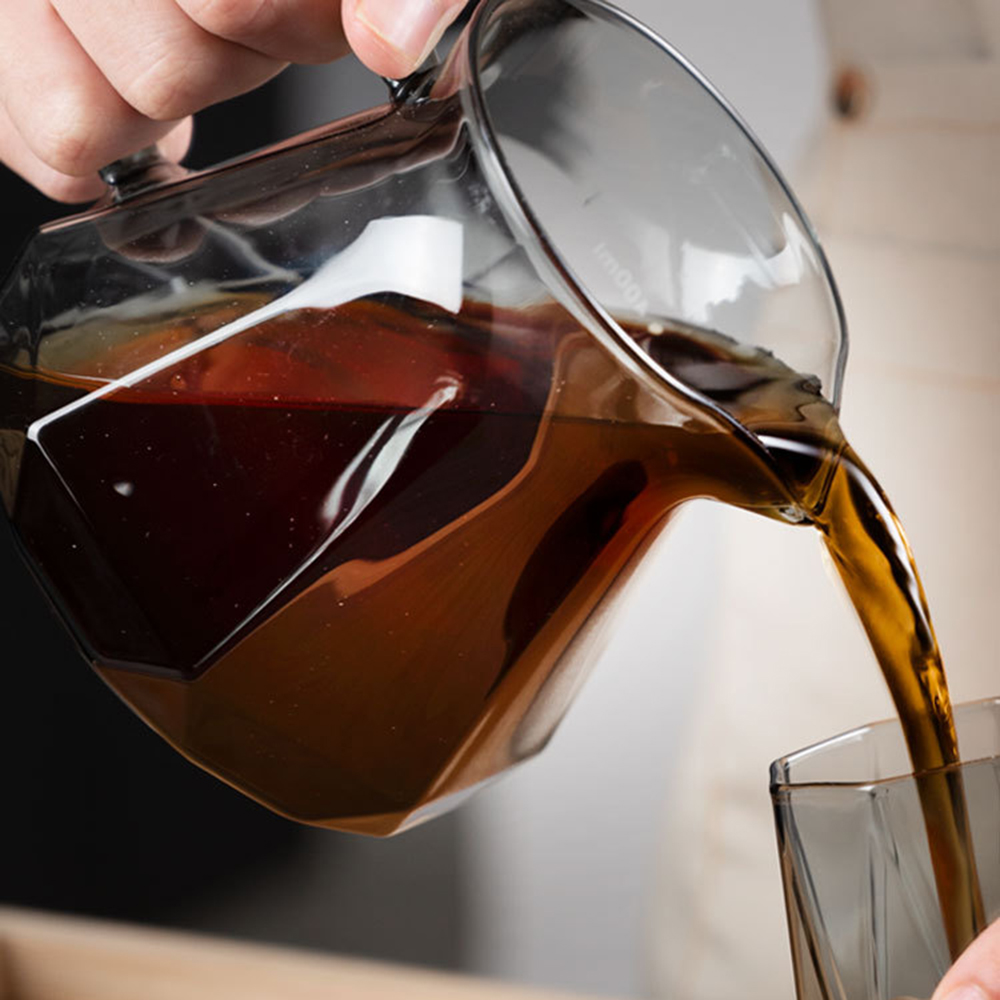 【GlassKing】GK-840 黑耀鑽石壺 手沖咖啡壺 耐熱直火壺 耐熱玻璃壺 咖啡壺 泡茶壺 分享壺 下接壺, , large