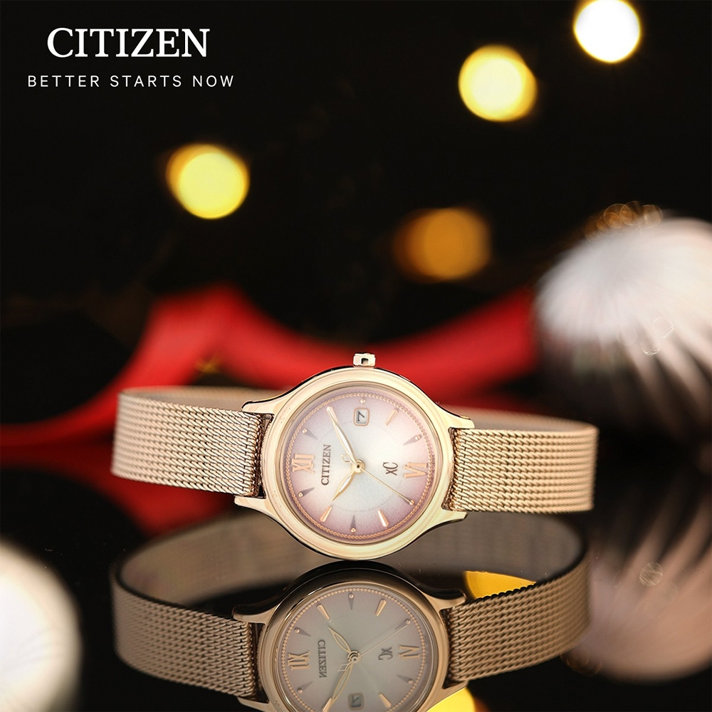 CITIZEN 星辰 XC 亞洲限定 光動能米蘭女錶 EW2635-54W, , large