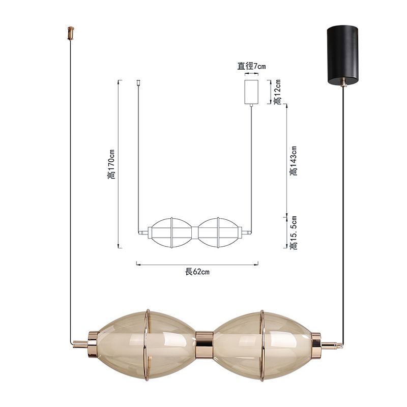 【卡米達】25W三色變光吊燈(CA5108-25W), , large