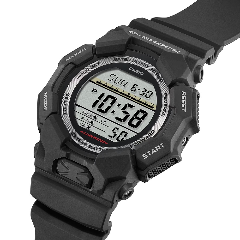 CASIO 卡西歐 G-SHOCK 10年電力 大螢幕電子錶 學生錶 GD-010-1, , large