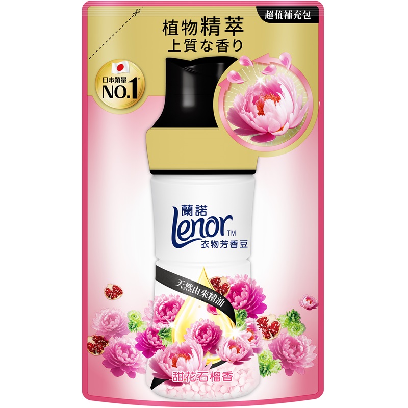 蘭諾衣物芳香豆甜花石榴香袋裝440ml, , large