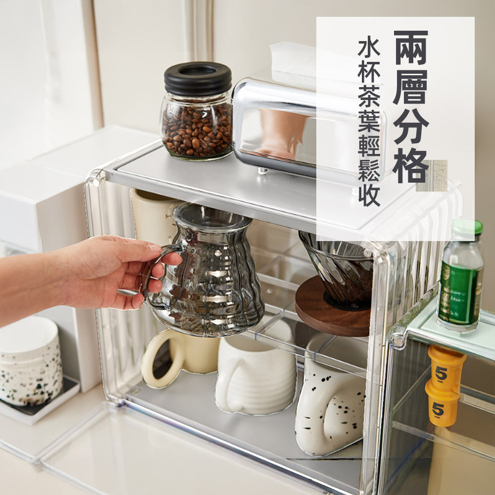 【上手家居】透明壓克力馬克杯收納箱 全透明壓克力(防塵杯架/茶杯架/杯子收納櫃/杯子收納箱/廚房收納), , large