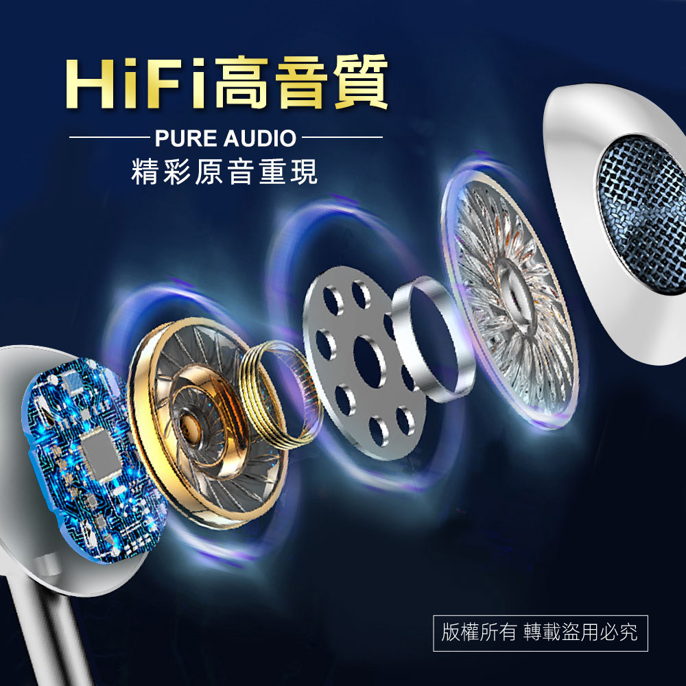 Utility brand TYPEC semi-entry headphones PR-E091 has a built-in DAC digital-to-analog conversion chip for efficient and stable transmission, , large