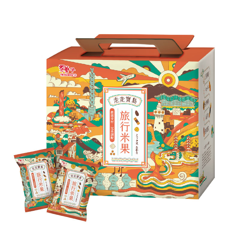 翠菓子|走走寶島米果禮盒(20gx25包), , large