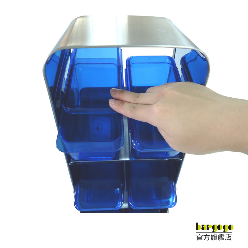 [巴果果]直立式水果置物架 三層六格配料架 吧檯備料收納架（附收納盒） BF-12, , large