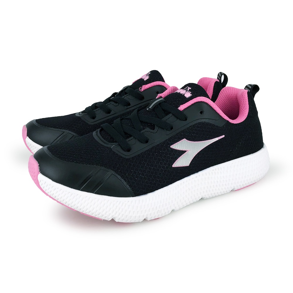 DIADORA迪亞多那 女專業輕量慢跑鞋 女運動鞋 女鞋 護趾 輕盈 透氣 吸濕 排汗 Q彈 緩震 減壓 止滑 灰 黑, , large