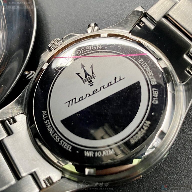 [星晴錶業]MASERATI手錶,44mm,R8873640012寶藍色錶面寶藍錶殼金銀相間精鋼錶帶款, , large