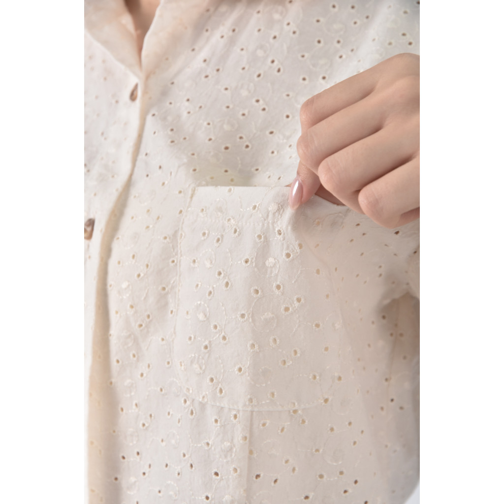 (M) 印花白色短袖上衣二手衣, , large