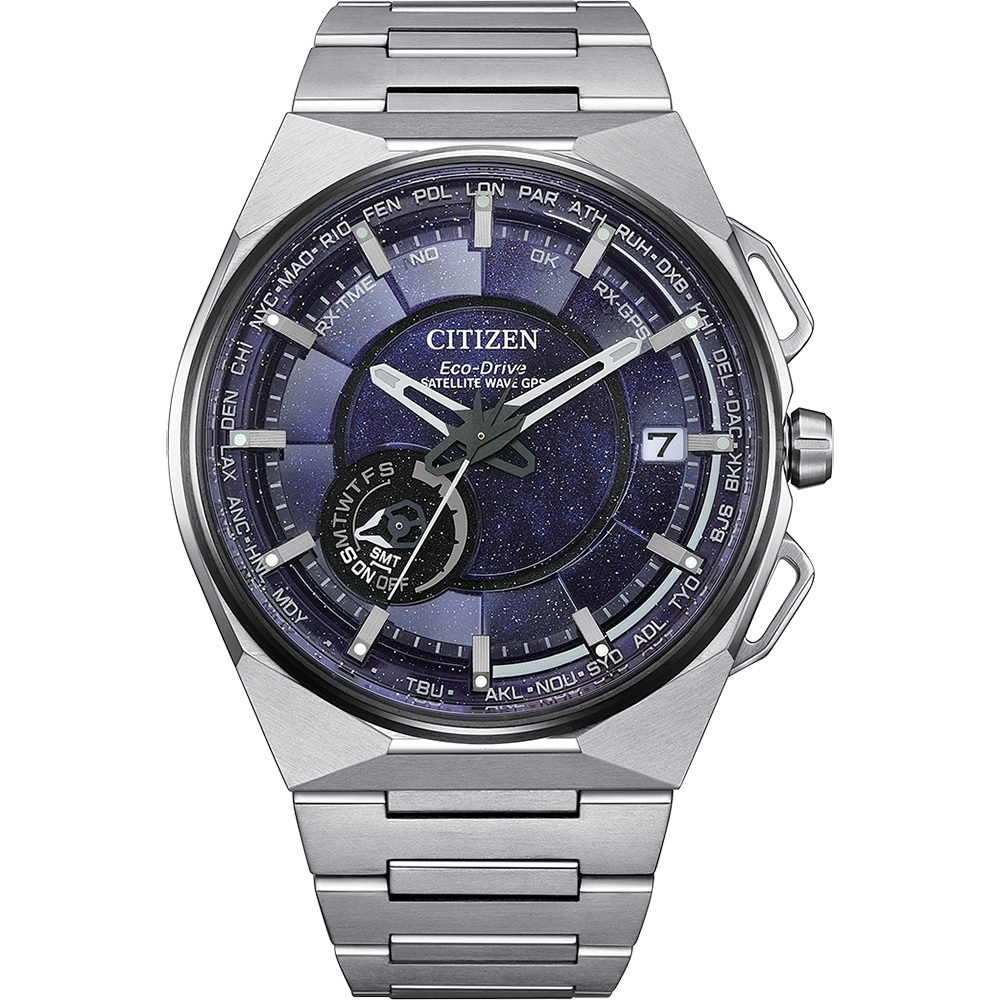 CITIZEN 星辰 限量週年紀念款 超級鈦GPS衛星對時手錶-星際藍 禮物 CC3097-52L, , large