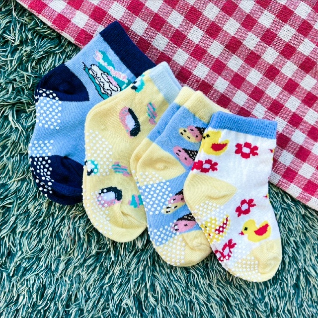 [Kaimei Cotton Industry] 10 pairs set, random and excellent, MIT made in Taiwan, pure cotton anti-slip children's socks (baby version 0-2 years old) - super cute, multiple styles for men and women, , large