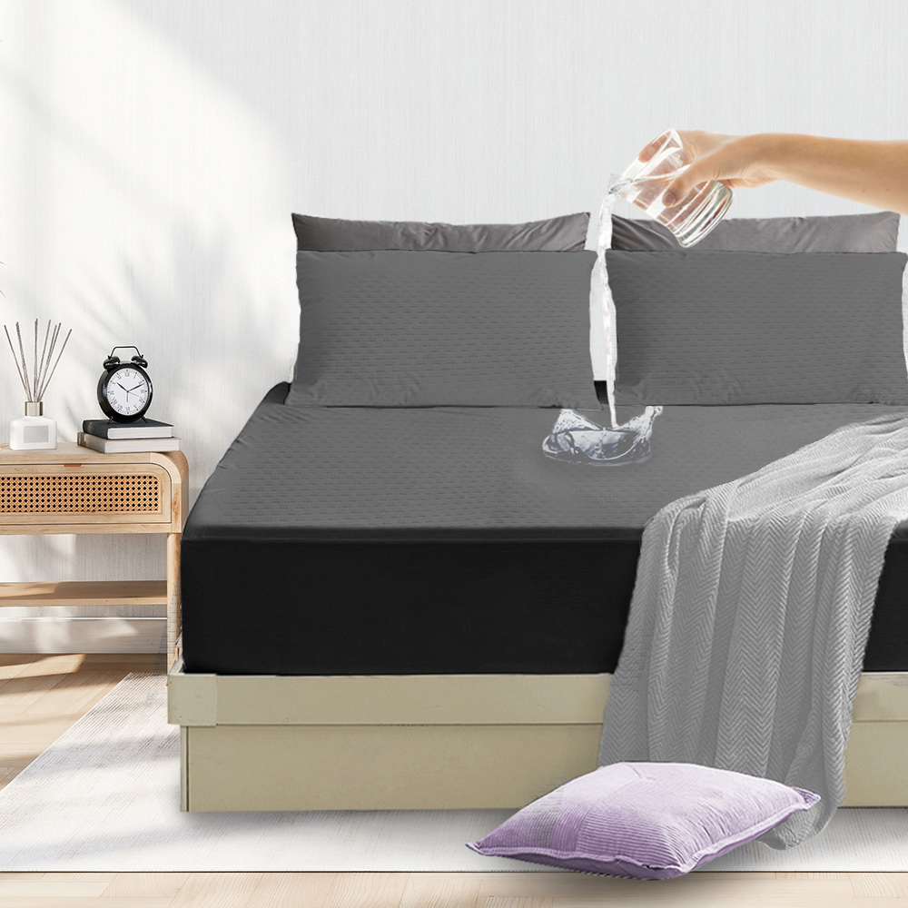 Silver Ion Antibacterial 100% Waterproof Breathable Pillow Protector (Anti-Dust Mite) &ndash; 1 Pair, , large