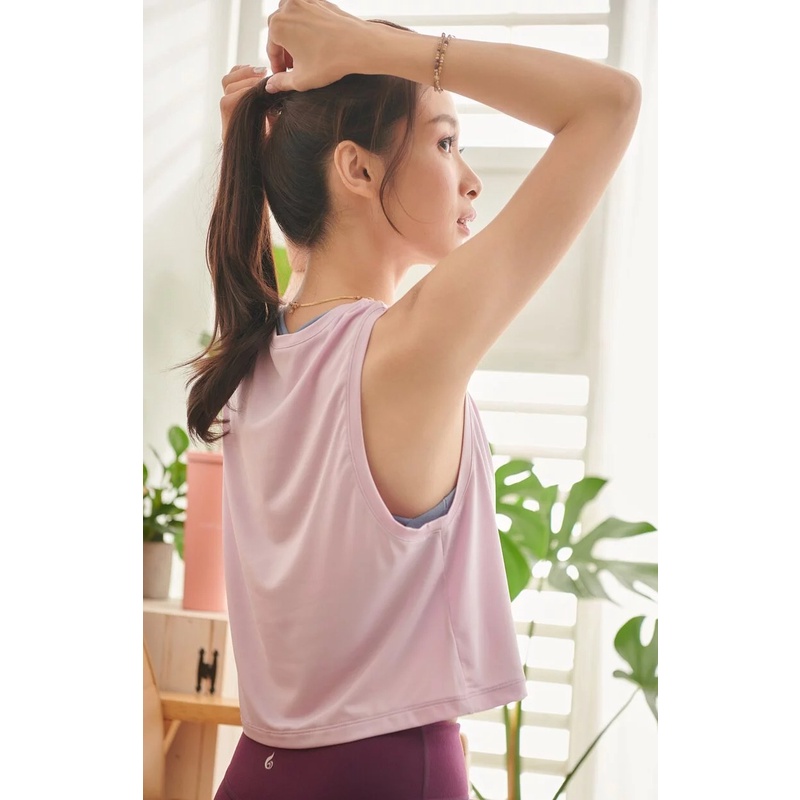 YOGA FLOW Flow Tank ( S ) 短版圓領罩衫 - 粉紫 Pale Purple, , large