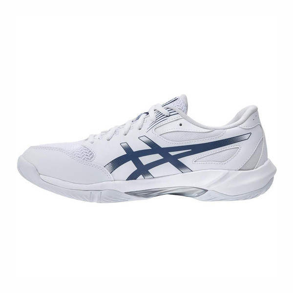 Asics Gel-rocket 12 2E 男女 排球鞋 羽球鞋 寬楦 穩定 包覆 白藍 [1073A087-100], , large