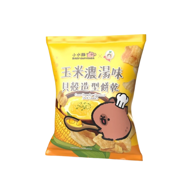 小水豚X玉米濃湯貝殼造型餅乾, , large