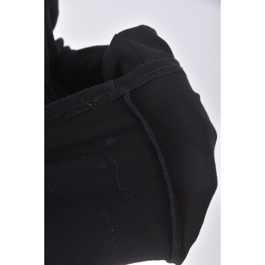 (M) ai yi zhuang質感挖肩字母黑色長袖上衣二手衣, , large