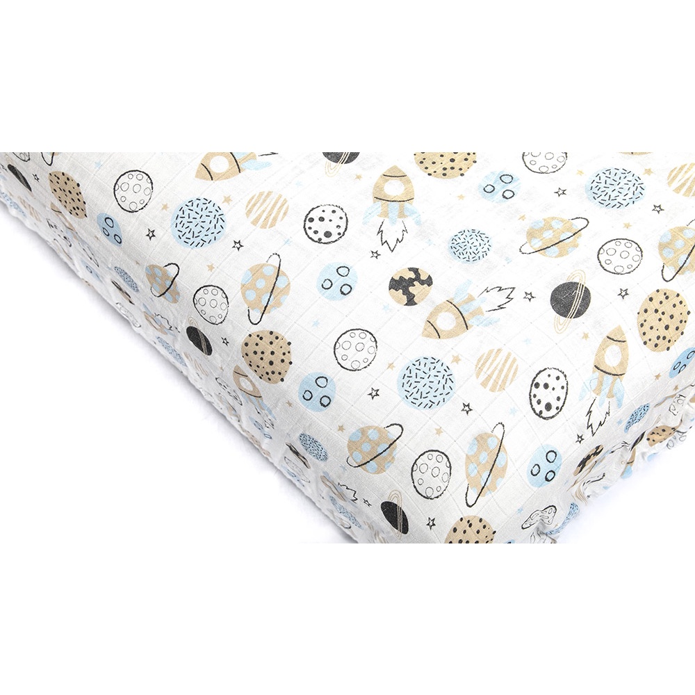 Bonne Nuit 嬰兒床包-鯨魚寶寶(藍), , large