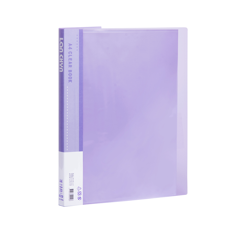 【連勤】PP 20入資料簿(果凍色系) 12本/箱 LC-20JL-多款可選, , large