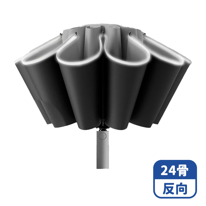 【咪咪購物】VID 雨傘 折疊傘 24骨｜自動反向｜灰色｜開車族必備, , large