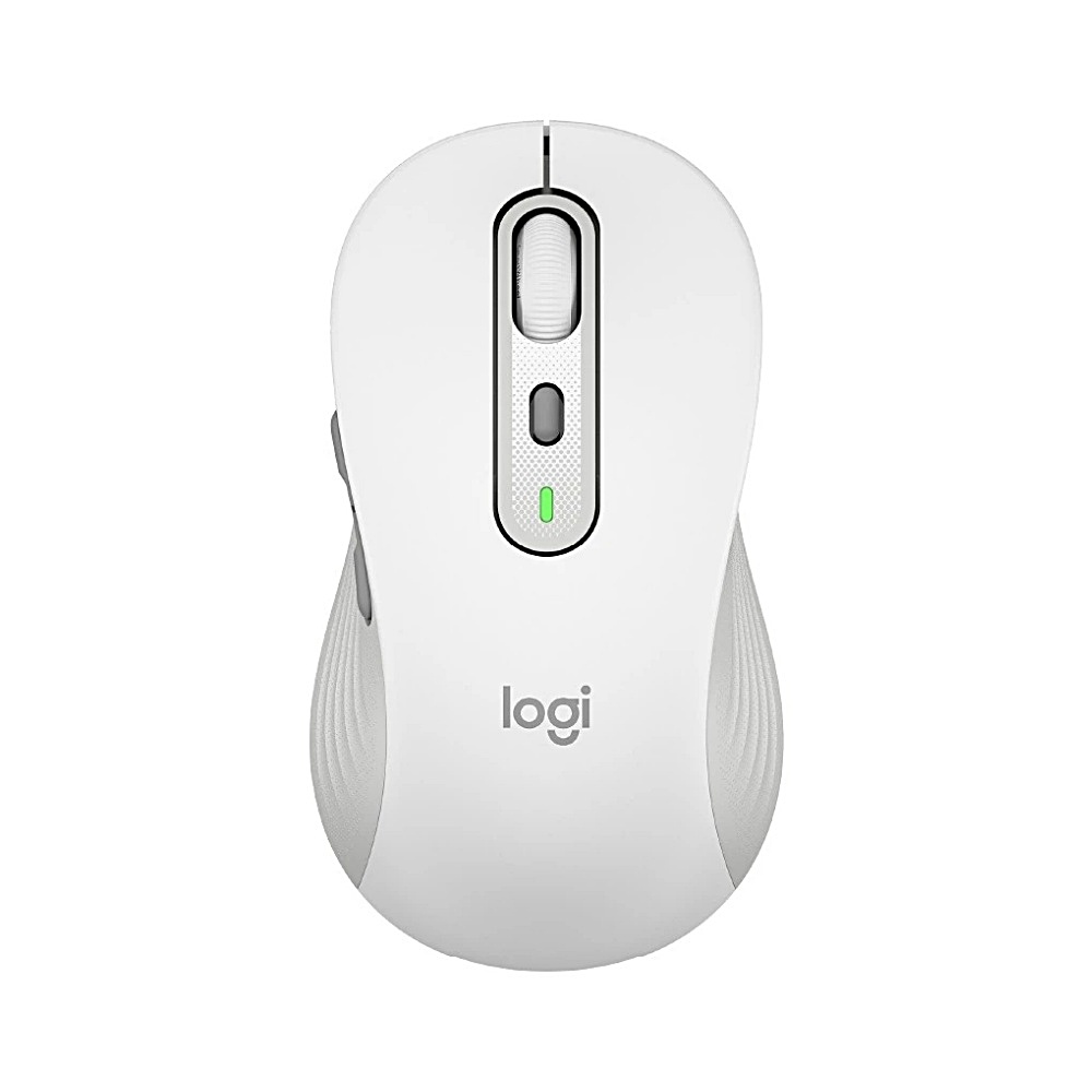 【 Logitech 羅技 】M750 珍珠白 大手用 靜音 多工 無線 滑鼠, , large