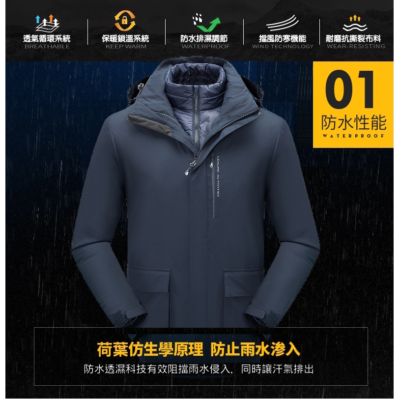 頂級無縫羽絨兩件式外套 男款110817 女款110818【主推：無縫羽絨衣+YKK主拉鍊】, , large