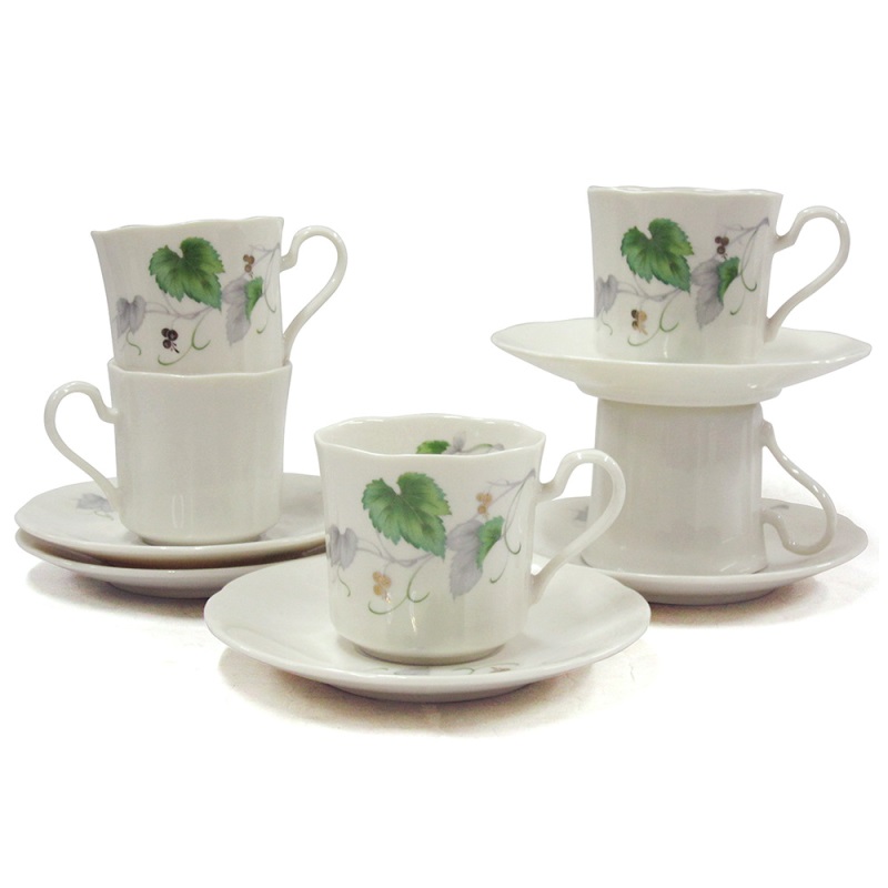 [豐名日本餐具] 咖啡杯五客入組 葡萄藤 / C00CS5-32-2, , large