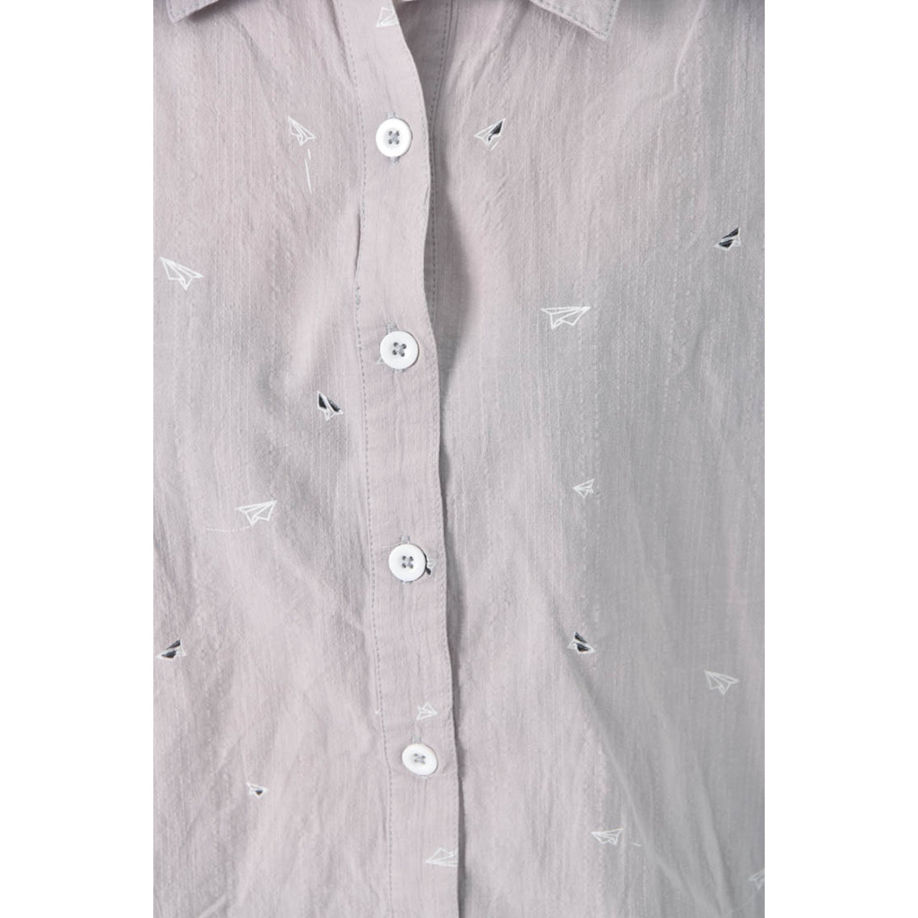 (XL) darlo棉質小圖灰色短袖上衣二手衣, , large