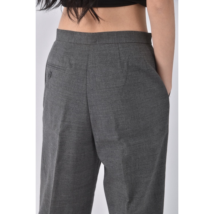 (M) unicorn fair高腰質感羊毛灰色長褲二手衣, , large