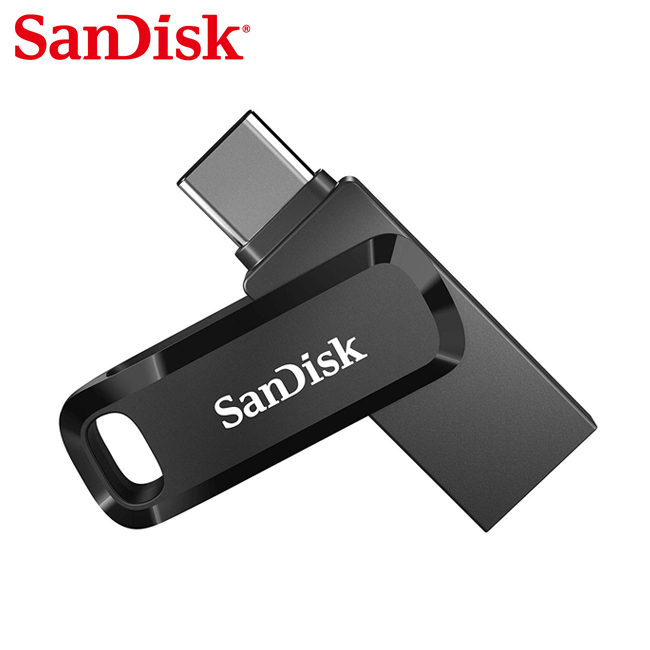 【SanDisk】Ultra GO 1TB 黑色 TYPE-C USB 3.2 雙用 OTG 旋轉隨身碟 讀取速度 400MB/s, , large