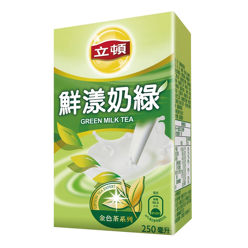 立頓鮮漾綠奶茶TP250ml, , large