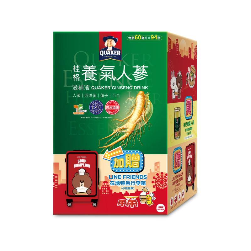 桂格養氣人蔘無糖60ml94瓶(特規), , large