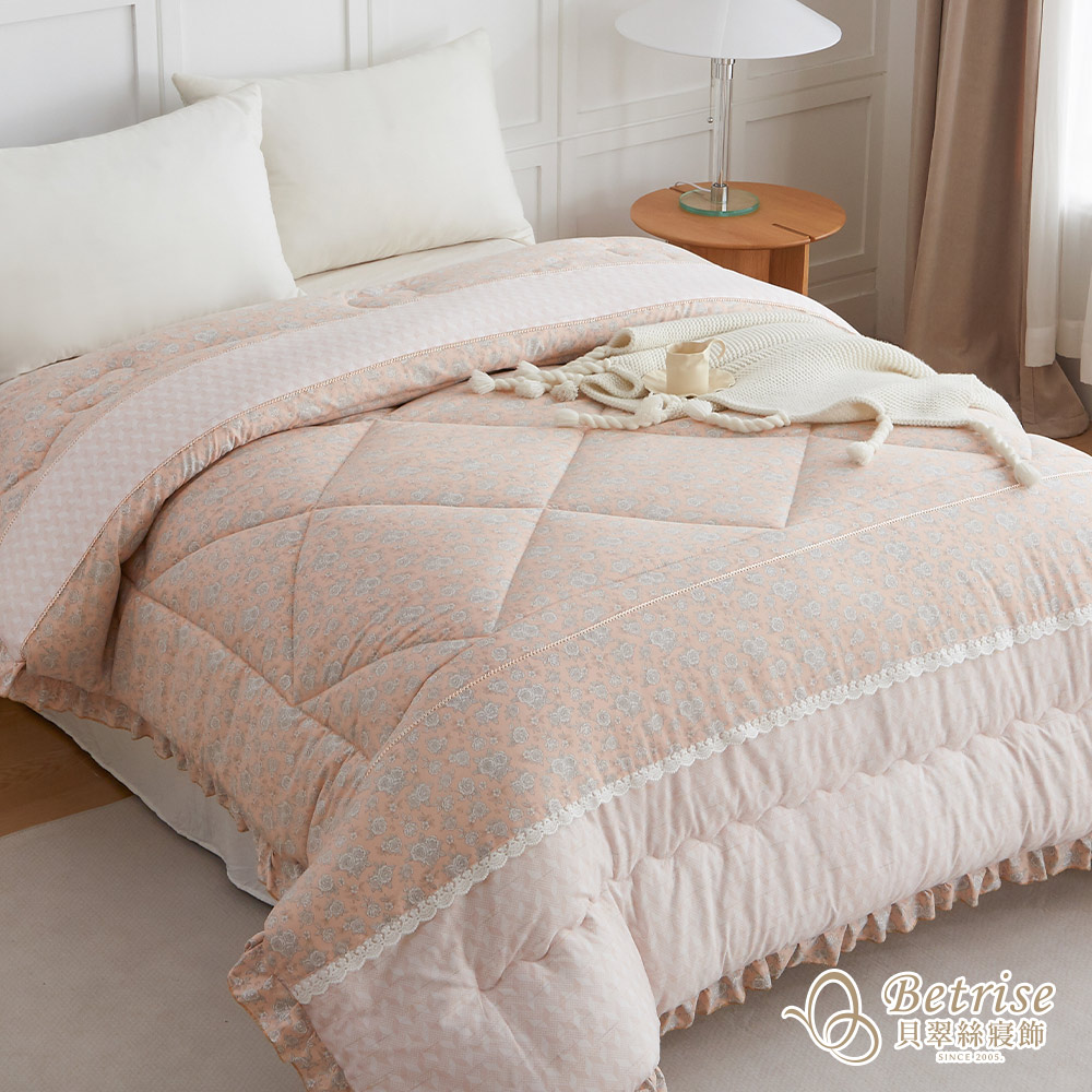 【Betrise貝翠絲】可水洗/機洗 韓國復古輕柔棉銀離子防蹣抗菌羽絲絨暖冬被-大尺寸180x210cm(多款任選), , large