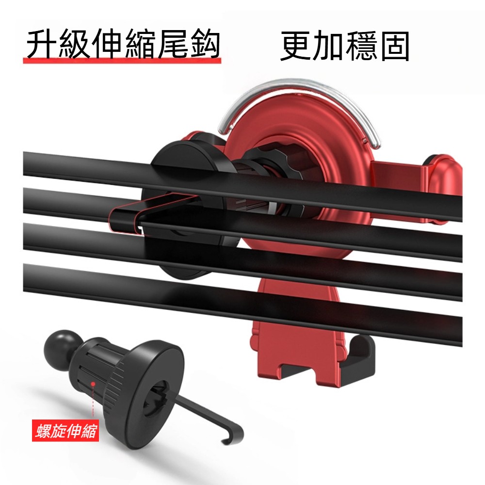 【A&R】360度汽車用出風口手機支架 藍灰色, , large