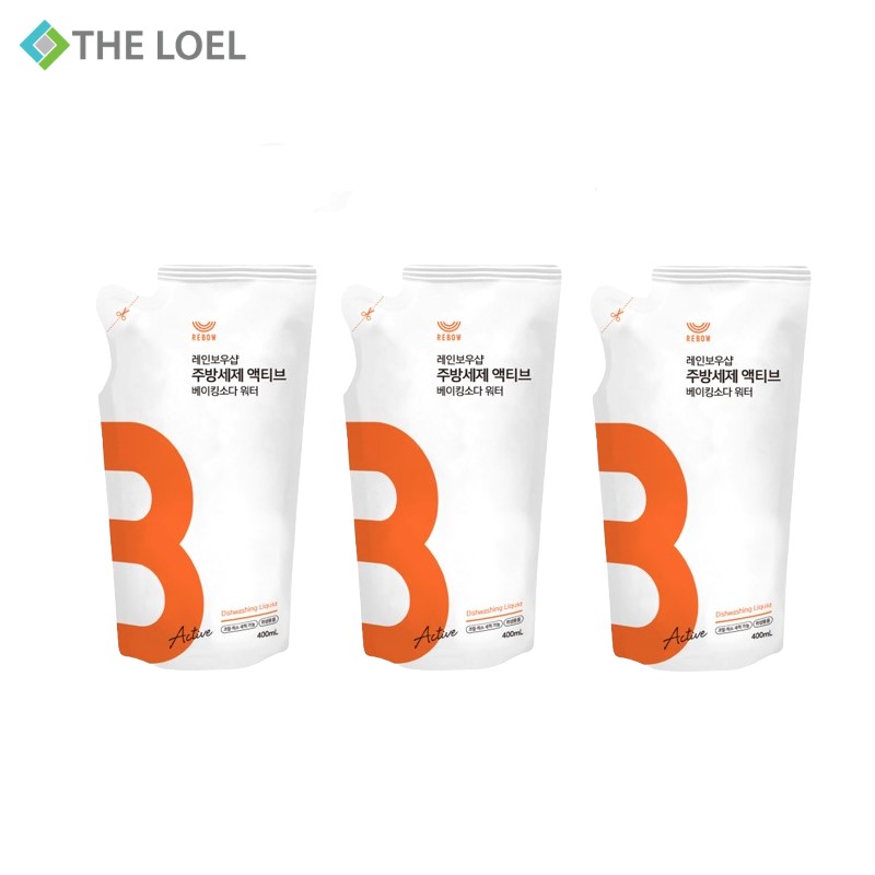 〔得來亞〕THE LOEL 抗菌濃縮天然洗潔精(補充裝) 400ml  (1入 / 3入) / 適用於適用於嬰兒奶瓶及餐具、水果蔬菜清洗等 / 韓國製造, , large