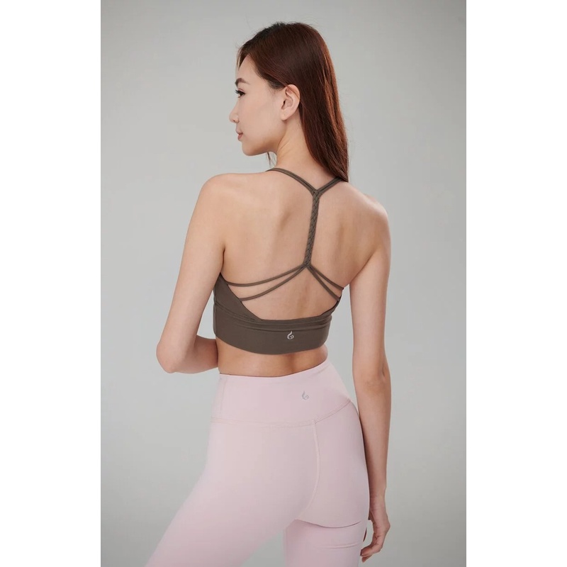 YOGA FLOW Alma Bra - 麻花短版上衣 - 橄欖綠 Olive Green, , large