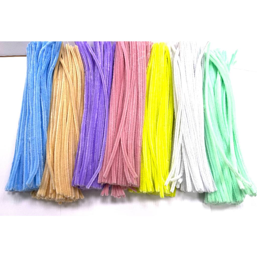 鴻昌 馬卡龍色 毛根 扭扭棒*1包100支(多色)淺藍, , large