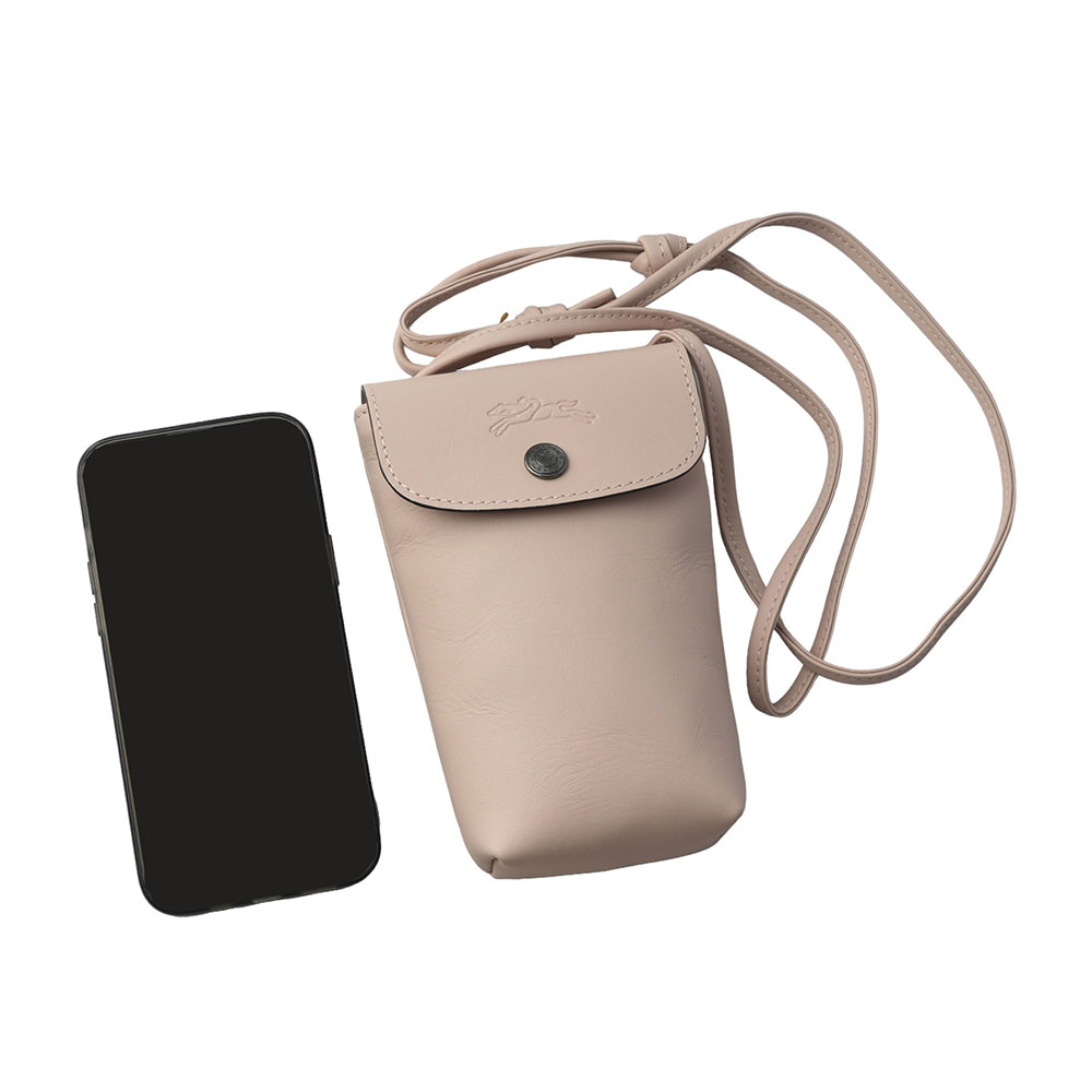 LONGCHAMP Le Pliage Xtra 小牛皮斜背手機包/裸膚色, , large