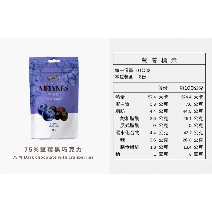 Freeze dried blueberries in dark chocolate, , large