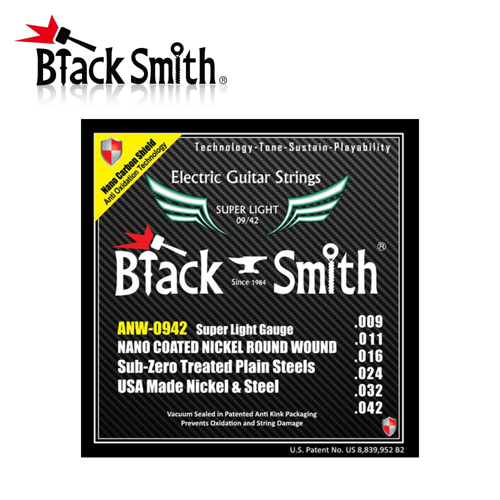 BlackSmith ANW-09-42 奈米碳纖維 AOT 薄包膜 電吉他弦【敦煌樂器】, , large