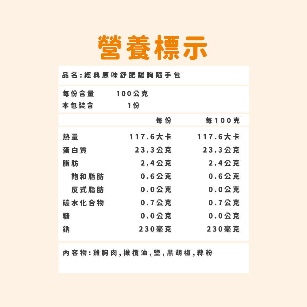經典原味 雞胸隨手包, , large