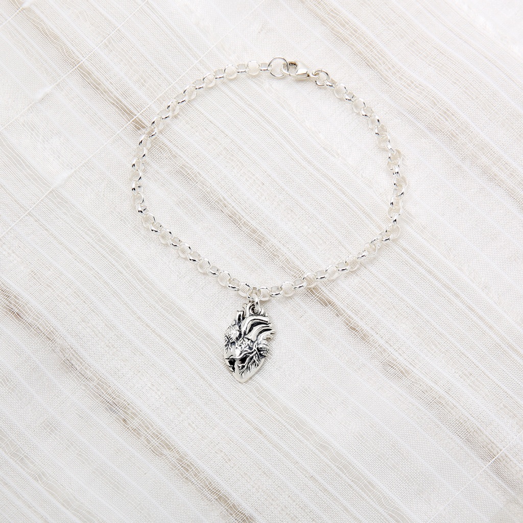 【Angel & Me】真心 愛心 心臟 Heart s925 純銀 手鍊 腳鍊 生日 情人節 禮物, , large