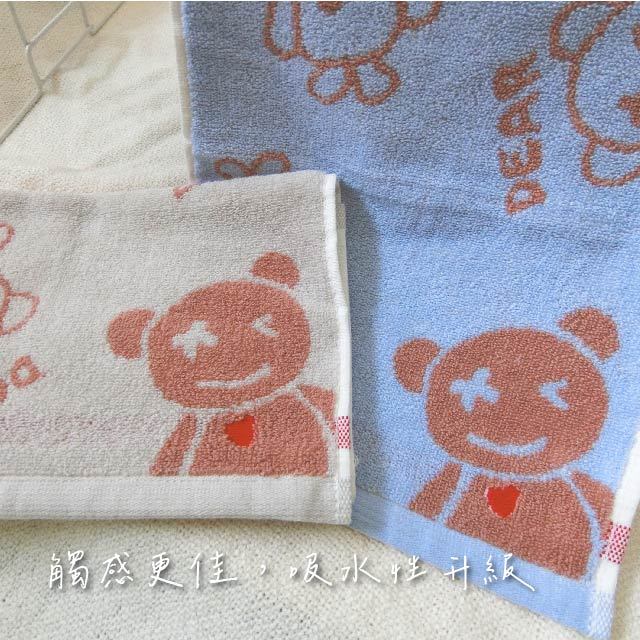 [Kaimei Cotton Industry] Randomly excellent pure cotton untwisted yarn absorbent children's towel/bath towel/face towel-Punk Bear, , large