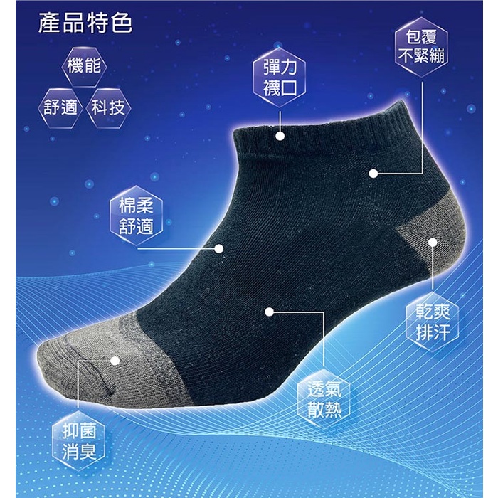 【BVD】石墨烯1/4乾爽男襪5入<黑>B560 襪子 短襪 除臭襪, , large