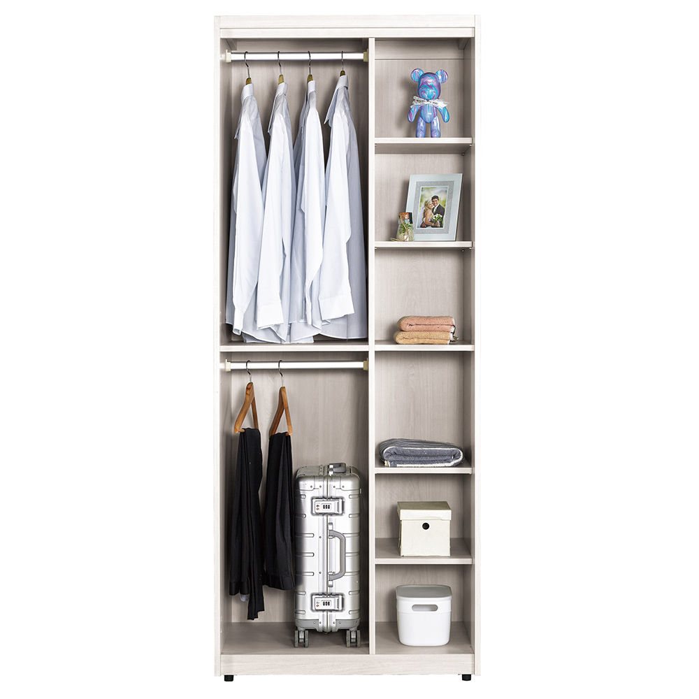 【Hampton 漢汀堡】尼蕾2.7尺雙吊半開放衣櫥, , large