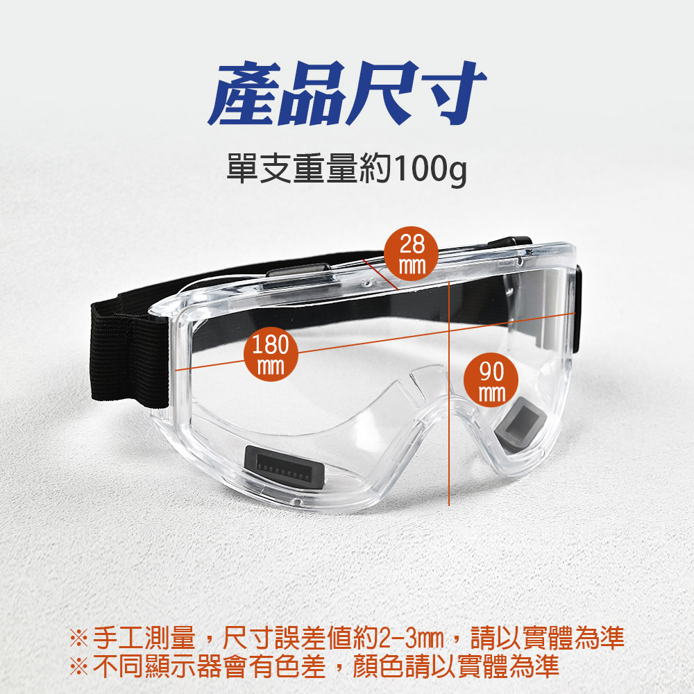台灣現貨！雙面防霧護目鏡 全密式 化學室 耐衝擊 防護 防塵 純透明 防飛沫 防噴濺 防刮 蛙鏡, , large