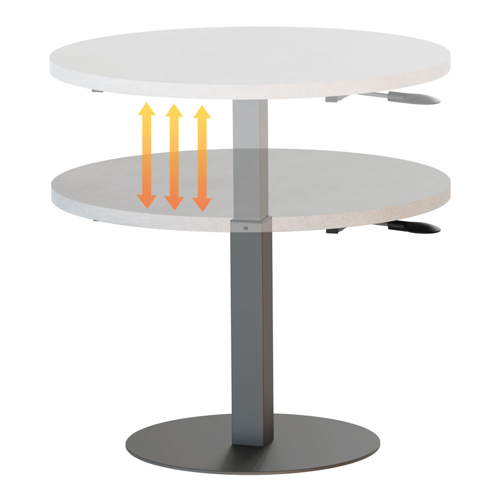 [KAKU] Pneumatic Height Adjustable Coffee Table, 松露棕, large