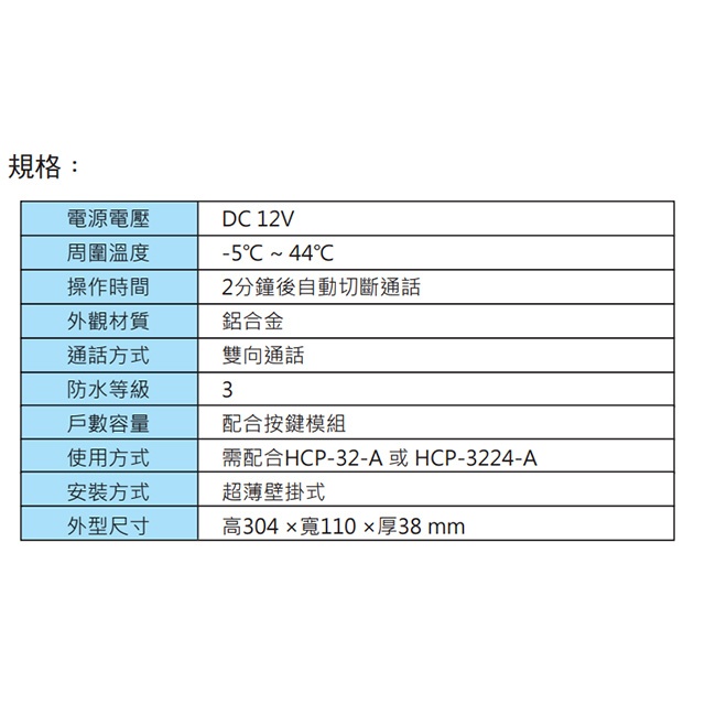 昌運監視器 Hometek HEP-28 門口對講機聲音模組 單鍵數位門口機 可搭配HCP-32面板, , large