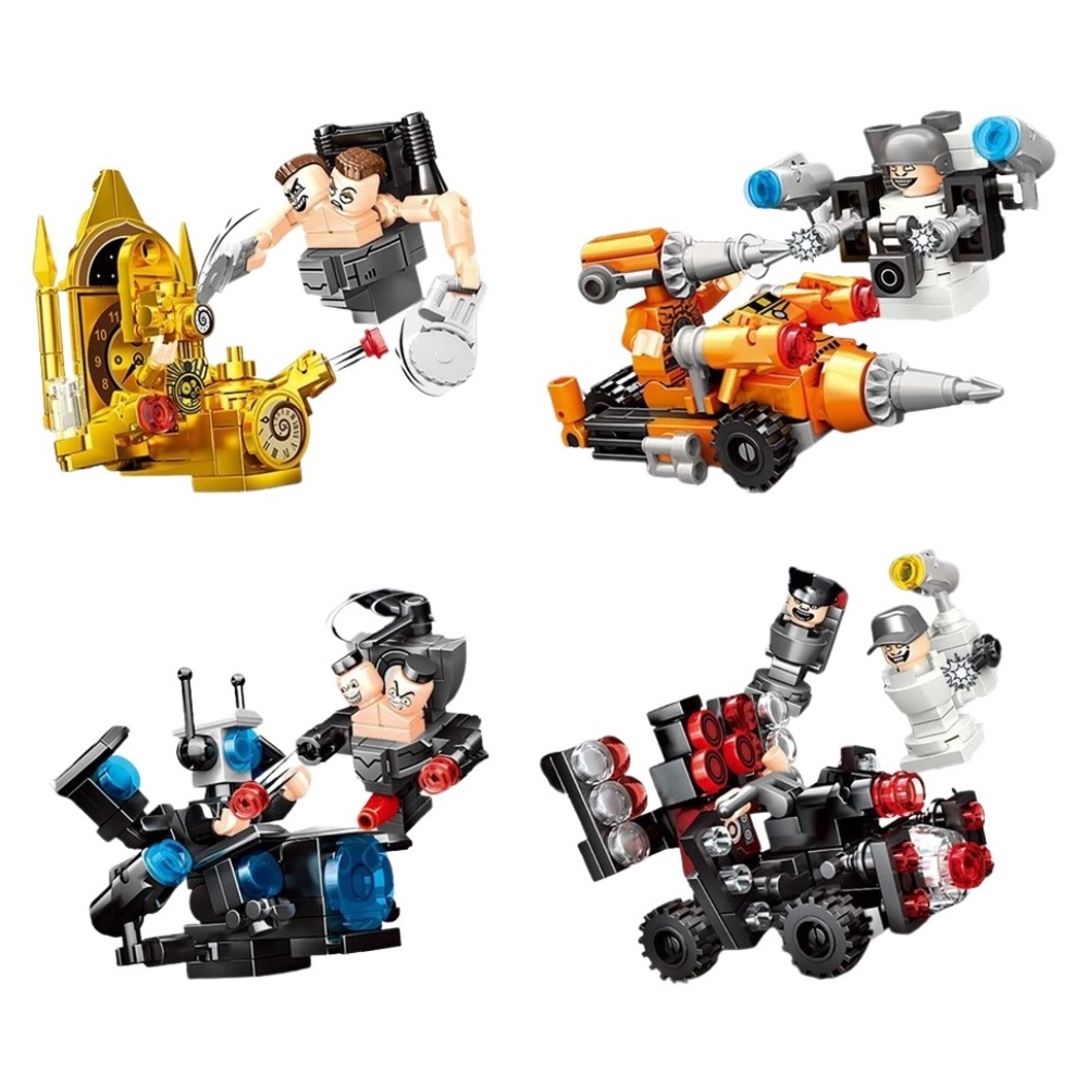 [積木共和國] 【LY樂宜】11028 馬桶人VS戰車和飛船 一套四款販售(益智拼裝積木), , large