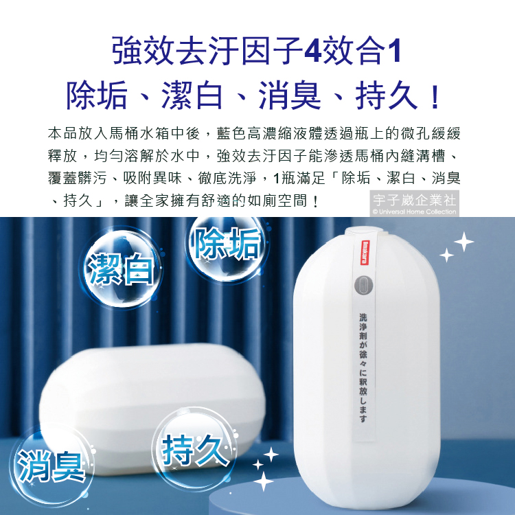 [日日好物]日本Imakara-80倍高濃縮12週長效馬桶藍泡泡潔廁凝膠魔瓶1入/盒, , large